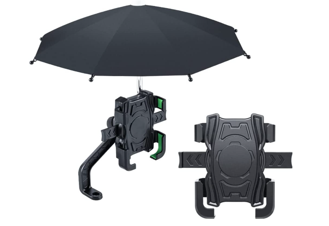 Suport telefon cu umbrela pentru ghidon bicicleta